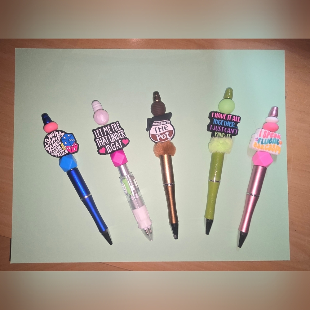 Beaded pens or customized keychains